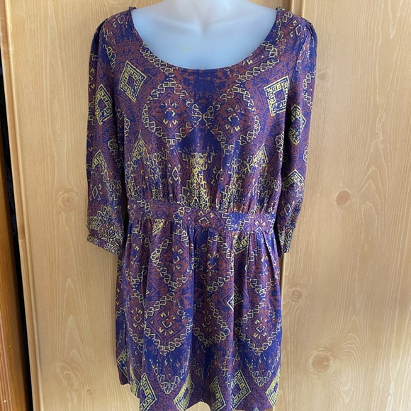 Urban Outfitters Ecote • Bohemian Chic Ikat Mini Dress - Picture 2 of 14